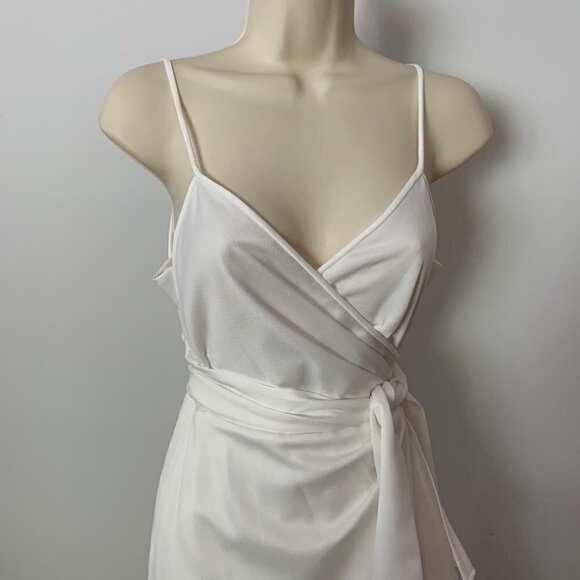 DVF Diane von Furstenberg Avila Ivory wrap dress cream white cocktail midi new 8 - Picture 2 of 5